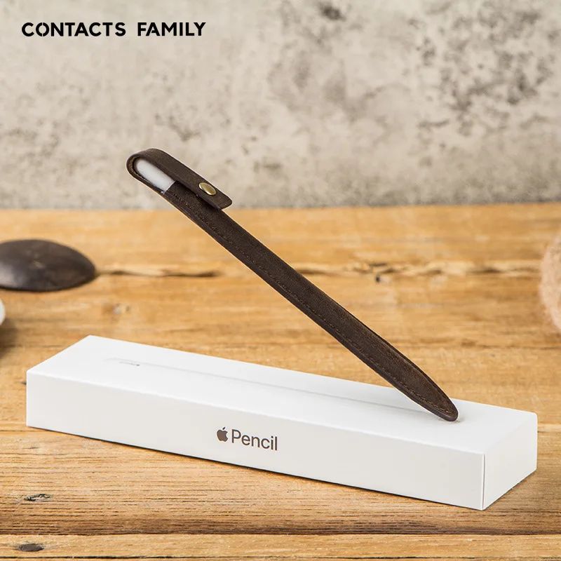 Кожаный чехол сумка для Apple Pencil 2 защитный с держателем IPad Touch Pen Pencil|Чехлы
