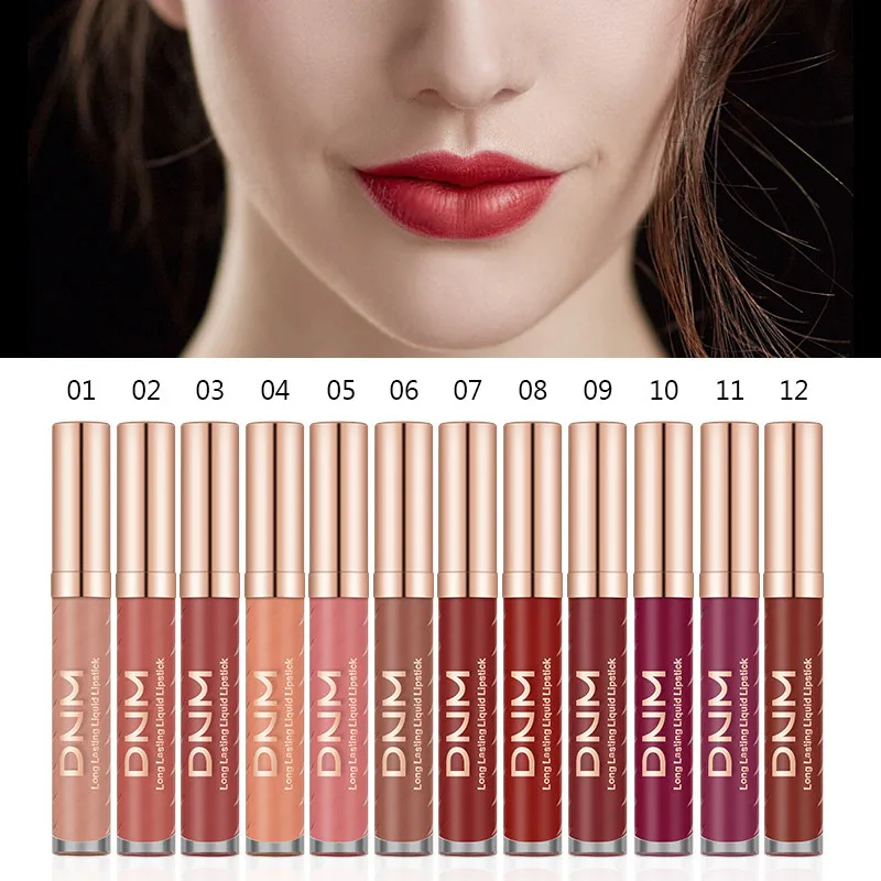 DNM Мода 12 цветов Сексуальная матовая губная помада супер водонепроницаемая