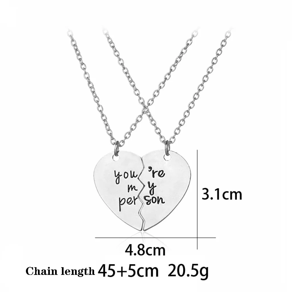 

Pendant Necklace Europe and The United States New Letter Two-Petal Stitching Love Couple Necklace Gift