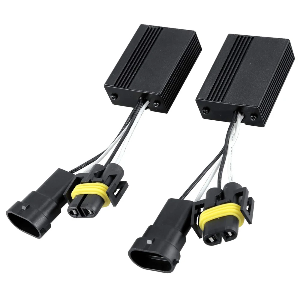 

2pcs H4 H7 H8 H11 9005 HB3 9006 HB4 LED Bulb Decoder Resistor 50w Canbus Error Canceller Wire Harness Adapter for Car Headlight