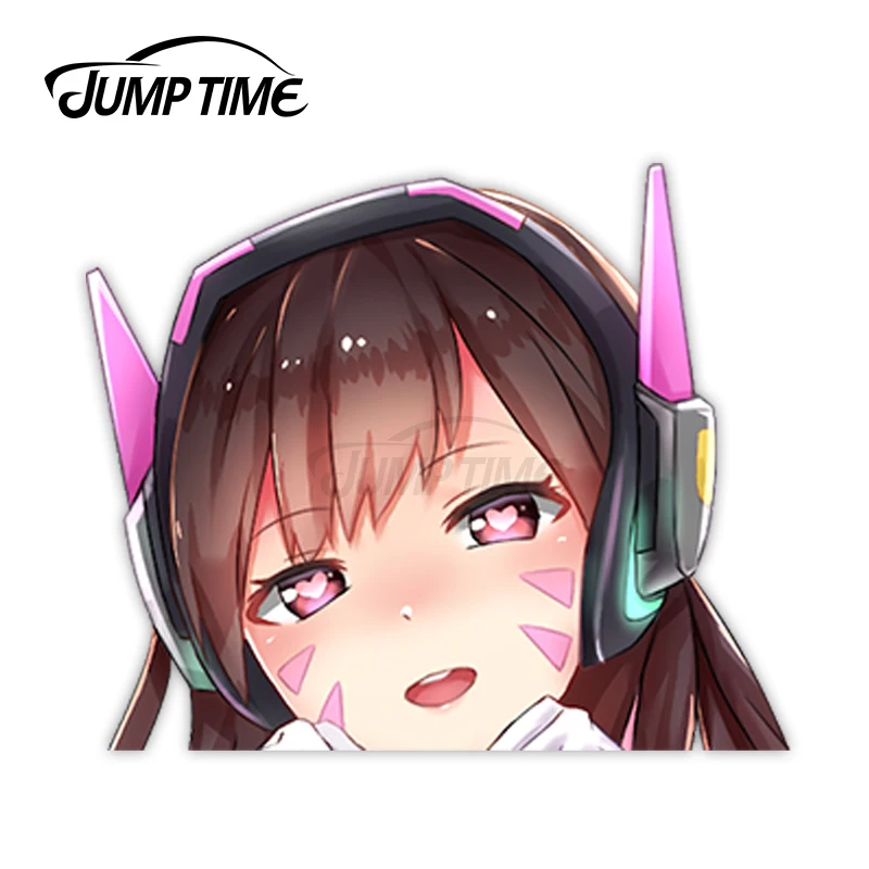 Overwatch D.Va (Hana Song) 14 10 8 большая голова аниме Peeker виниловая наклейка Waifu Kawaii Girl