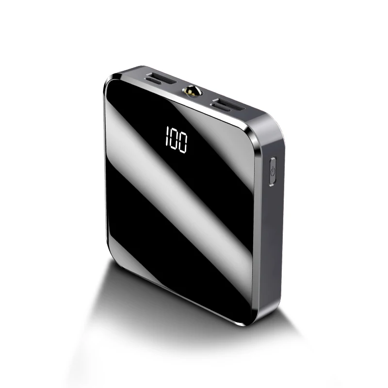 Черный 20000 мАч mi ni power Bank для Xiaomi mi 9 samsung iPhone huawei power bank портативное зарядное устройство mi ni Dual USB быстрая зарядка повербанк - Цвет: Черный