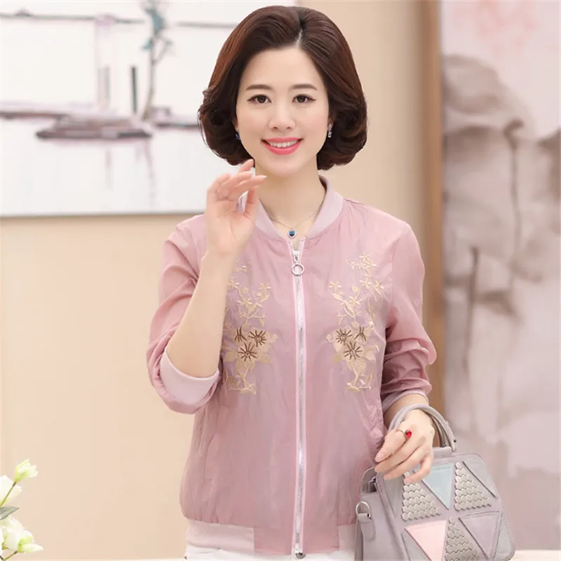 Женский пиджак с вышивкой Повседневная тонкая куртка большого размера 4XL для
