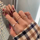 Модное простое открытое посеребренное кольцо на указательный палец, 5 шт.компл., очаровательное женское ювелирное изделие для свадебной вечеринки, подарок на день рождения для друзей
