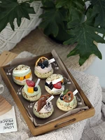 sweetgo artificial puff muffin dessert 7cm simulation cream fruit model home decoration photography props showcase supplier