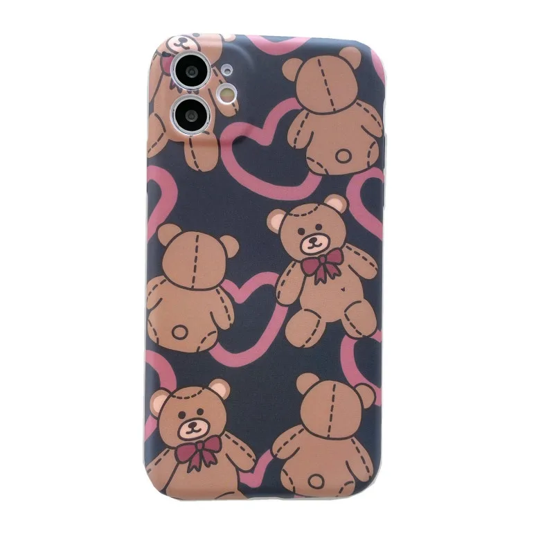 

Favourite Love doll bear mobile phone case for iPhone11 12Pro Max mini X XR XS XSMax 8 7PluS anti-fall protective back cover