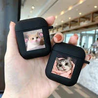 fashion cute cartoon cat soft silicone tpu case for airpods pro 1 2 3 black silicone wireless bluetooth earphone box cover
