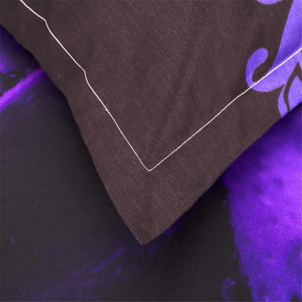 

3D purple Rose luxury Bedding Sets flower Bed Linen Sets Bedroom home Hotel Quilt Duvet Cover adult bedclothes queen king Size