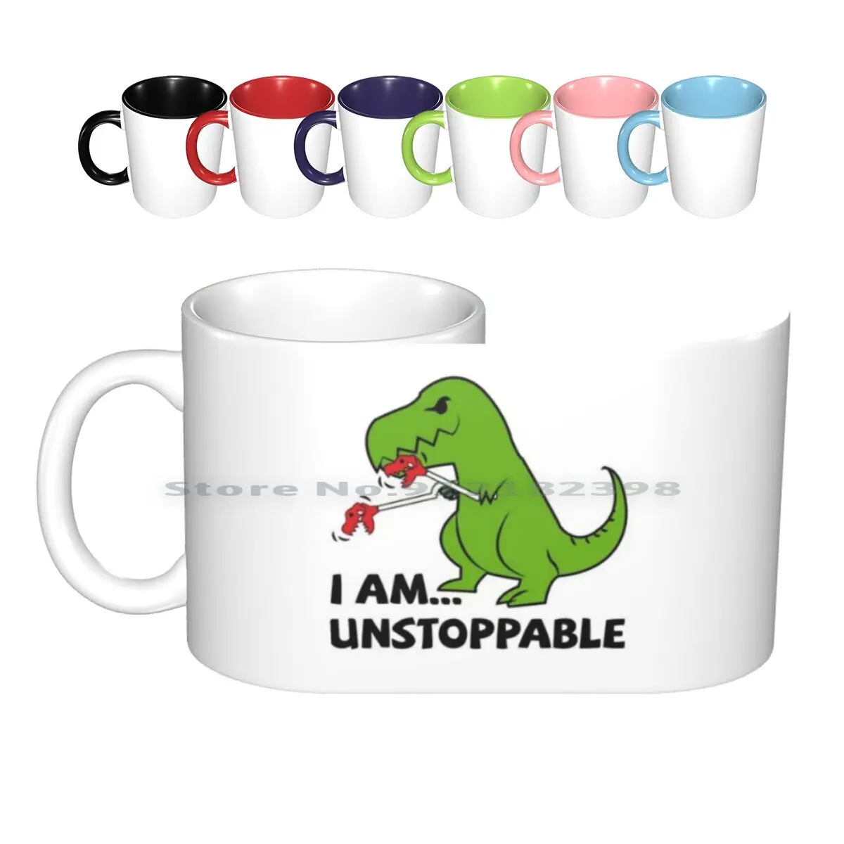 

Я неостанавливаемый T-Rex керамические кружки, кофейные чашки, Кружка для молока и чая, кружки Рекс, фотография, T Рекс, Раптор, забавная шутка, ...