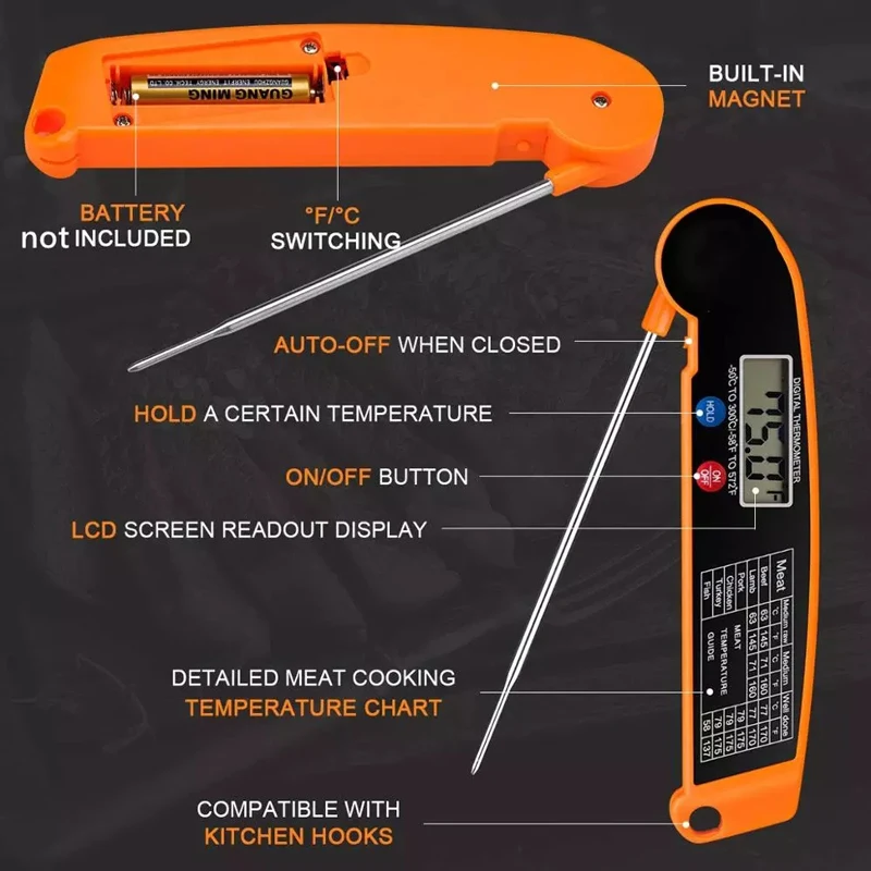

New Digital Kitchen Food Thermometer For Meat Water Milk Cooking Food Probe BBQ Electronic Oven Thermometer Kitchen Tools