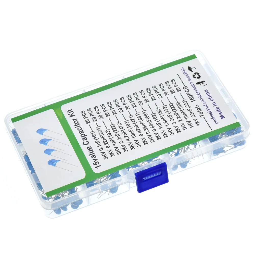 15 значений * 20 шт. комплект конденсаторов высоковольтные керамические