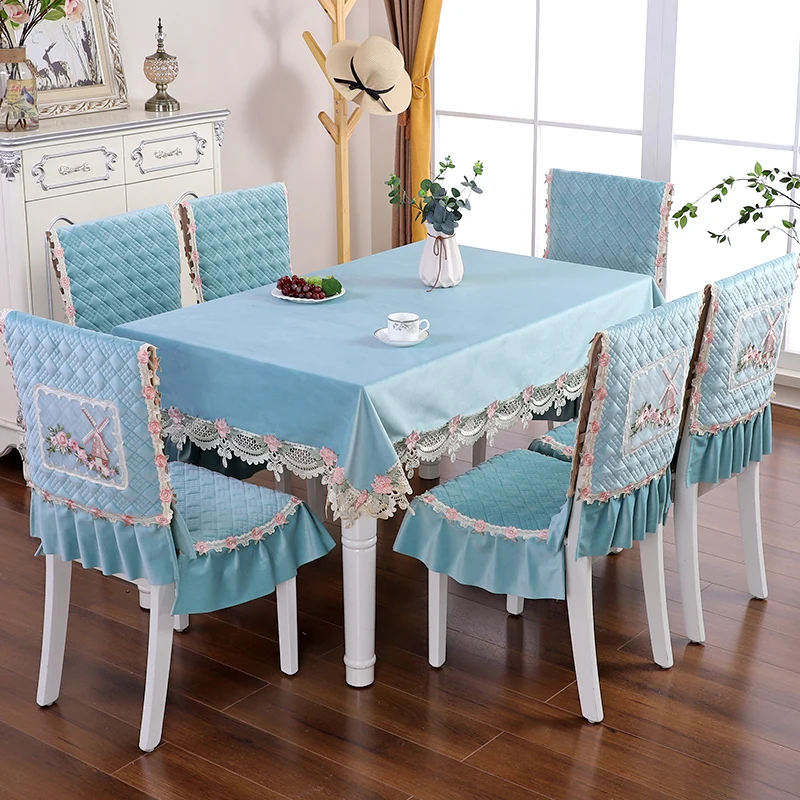 

Europe Decorative Table Cloth Anti-dirty Tablecloth For Kitchen Hotel Rectangular Dining Table Cover Chair Covers Home Decor W