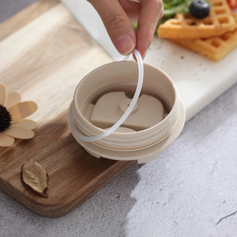 Бутылка для воды из бамбукового волокна герметичные кружки с соломинкой