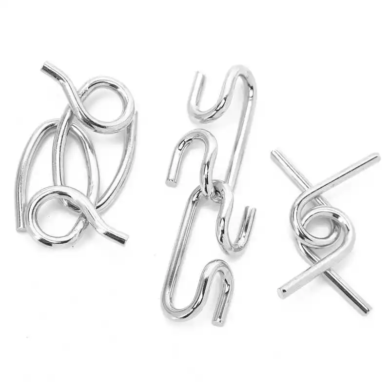 

Relief Pain Tools Massage Tools Stainless Steel Brain Puzzles Intelligence Buckle Lock Toy Brain Teaser Toy for Adult