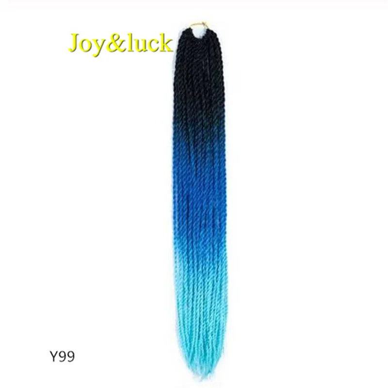 Y99 Joy& luck 24 дюйма Сенегальские закрученные крючком косички 30 прядей синтетические волосы для наращивания плетение волос - Цвет: Y99