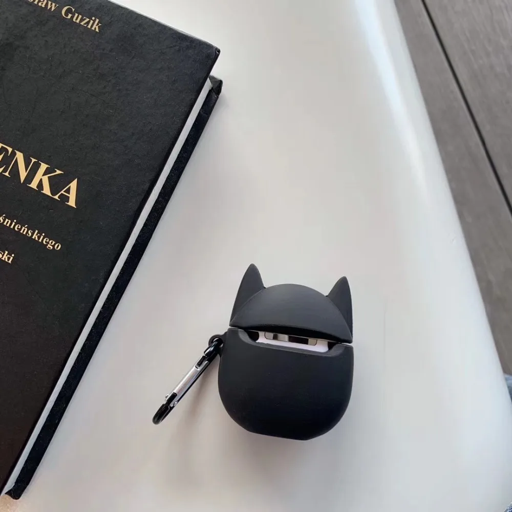3D милый мультфильм Marvel Черная пантера корпусы гарнитурные для Apple Airpods 1 2 Силиконовый наушник защитный чехол