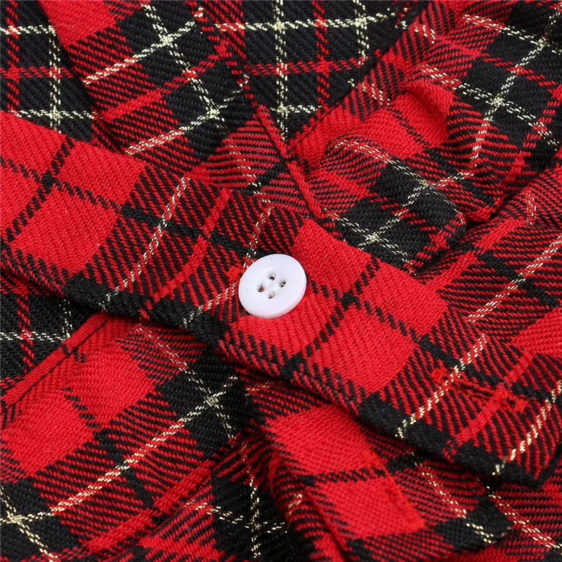 

2020 Fashion Infant Baby Girls Red Plaid Romper Dress Newborn Toddler Party Jumpsuit bowknot headband 2pcs Christmas wear