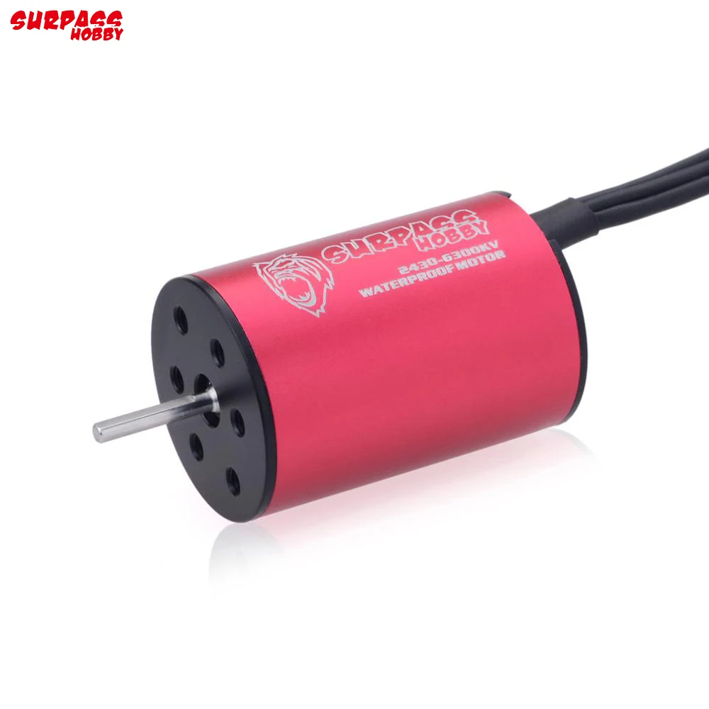 SURPASSHOBBY KK Waterproof Combo 2430 6300KV Brushless Motor w/25A ESC + S0017P 17G Servo for 1:16 1:18 GTR RC Drift Racing Car | Игрушки и