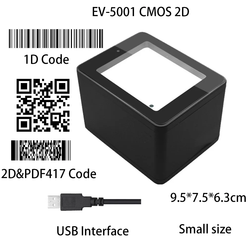 WVAWGIB-escáner de código de barras, Caja de pago PDF417, 1D, 2D, con cable, CMOS, barato, PDF417