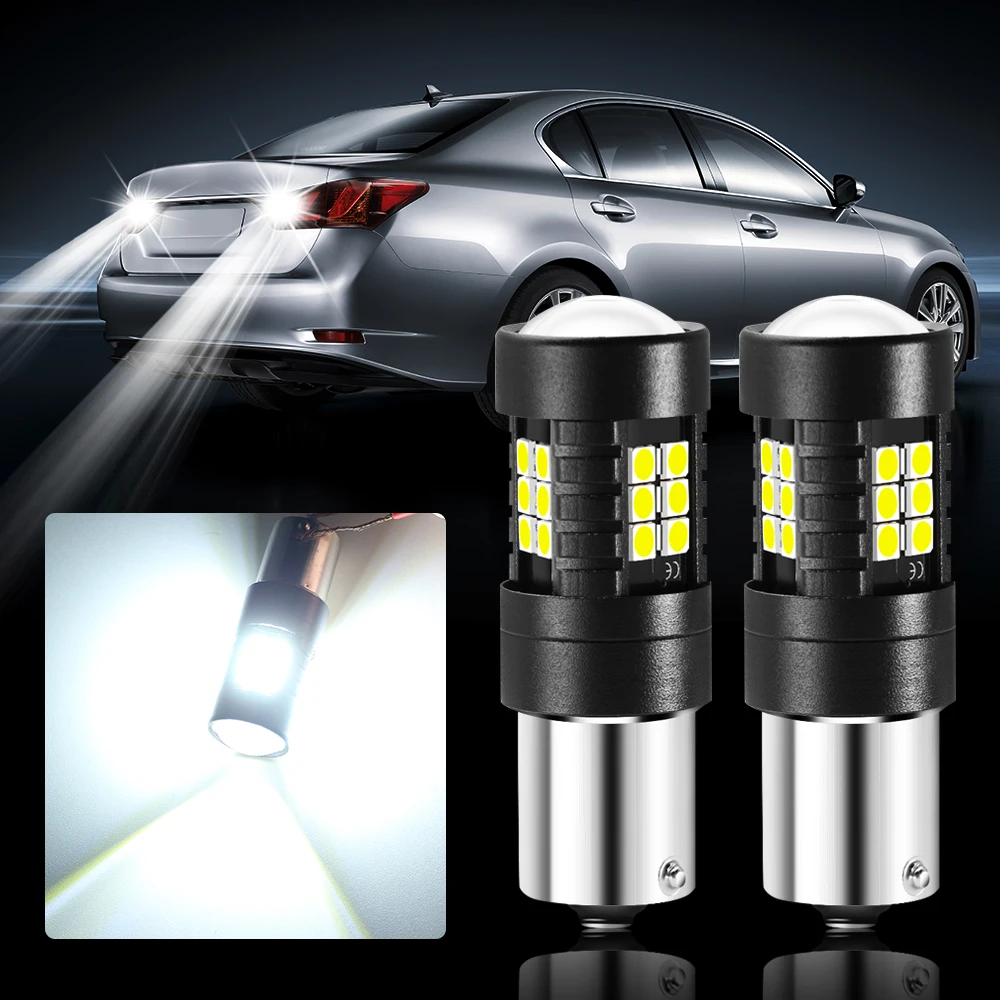 2x Автомобильный светодиодный светильник Bulb1156 BA15S P21W автомобильная лампа заднего