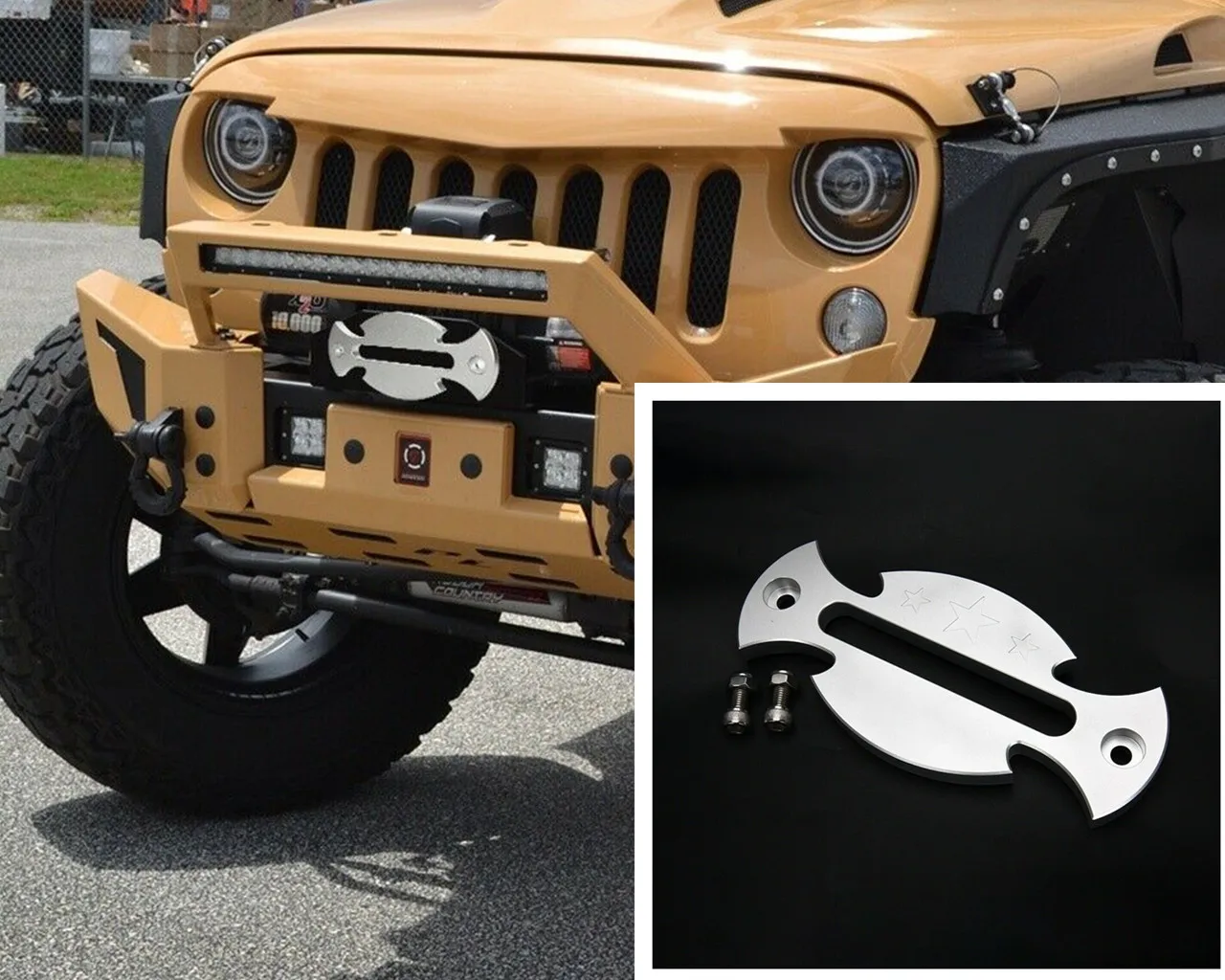 

AluminiumAlloy Winch Capstan Rope Guide Holder for Jeep Wrangler JK JL 2007-2018