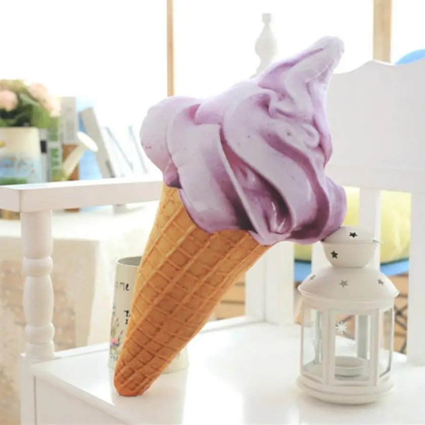 

Creative 3D Ice Cream Shape Cushion Doll Plush Toy Pillow Bed Seat Use Home Decoration Gift