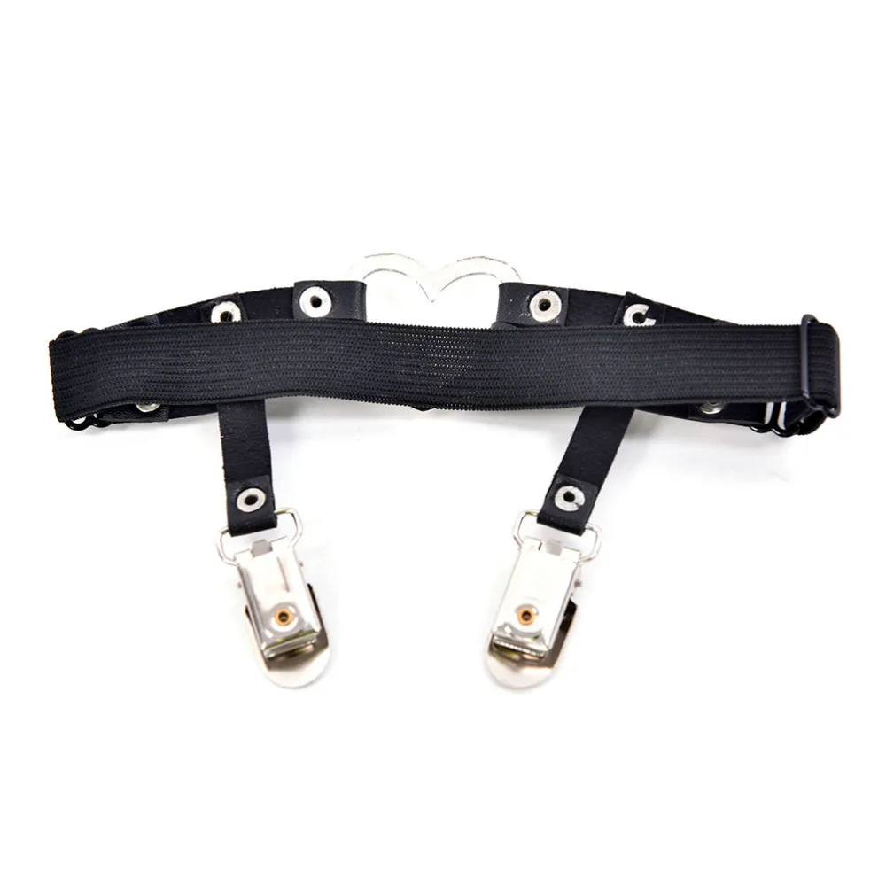 

2017 Harajuku Women Punk Leg Ring Thigh Harness Heart Garter Rock Pub Girl Garter Belt Rivets Adjustable Size for women