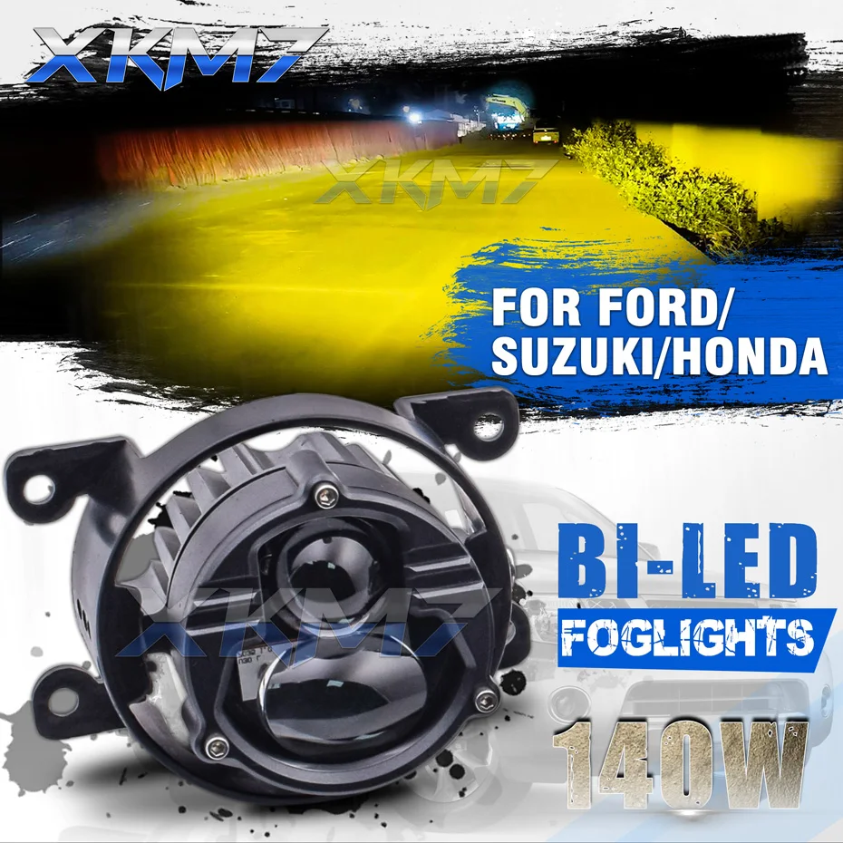 Bi-LED Fog Lights LED Driving Lamps Spotlight For Ford Fiesta Focus 2 3 Mk2 Mk3 Ranger Fusion/Renault Megane 2 3/Subaru Forester