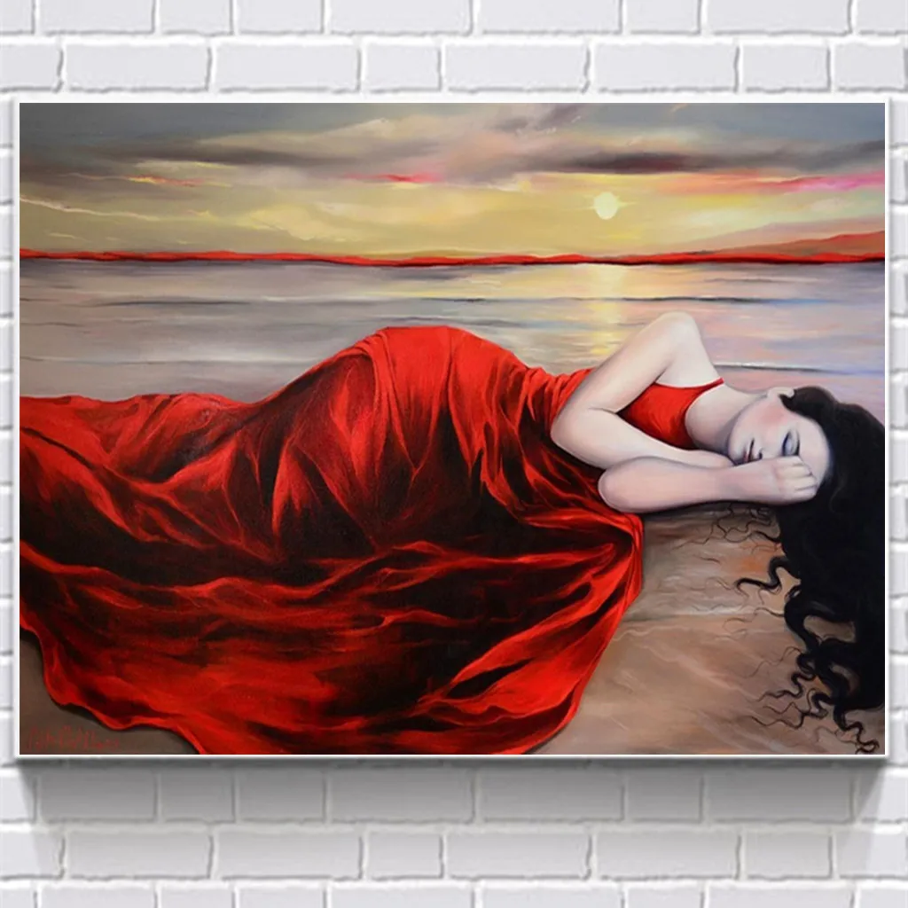 Алмазная 5D мозаика сделай сам картина из круглых страз с изображением девушки