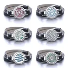 Новинка, браслет с аромадиффузором, фоторамка, диффузор эфирного масла, браслет из натуральной кожи для пар