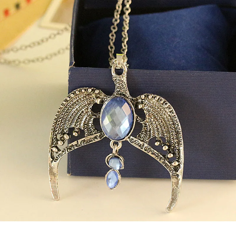 

Fashion Jewelry Vintage Charm HP Ravenclaw Eagle Crown Pendant Necklace For Men And Women