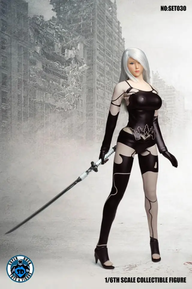 Супер утка SET030 1/6 женский косплей на заказ NieR 2B робот Automata голова лепить тело комплект одежды 1" Сделай сам фигурка