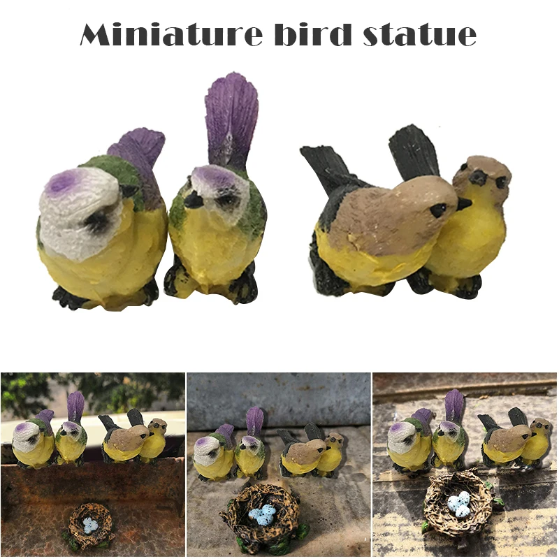 

Simulation Birds Ornament Resin Faux Aquarium Fish Tank and Gardening Bonsai Decoration Accessories for Lifelike Image VJ-Drop