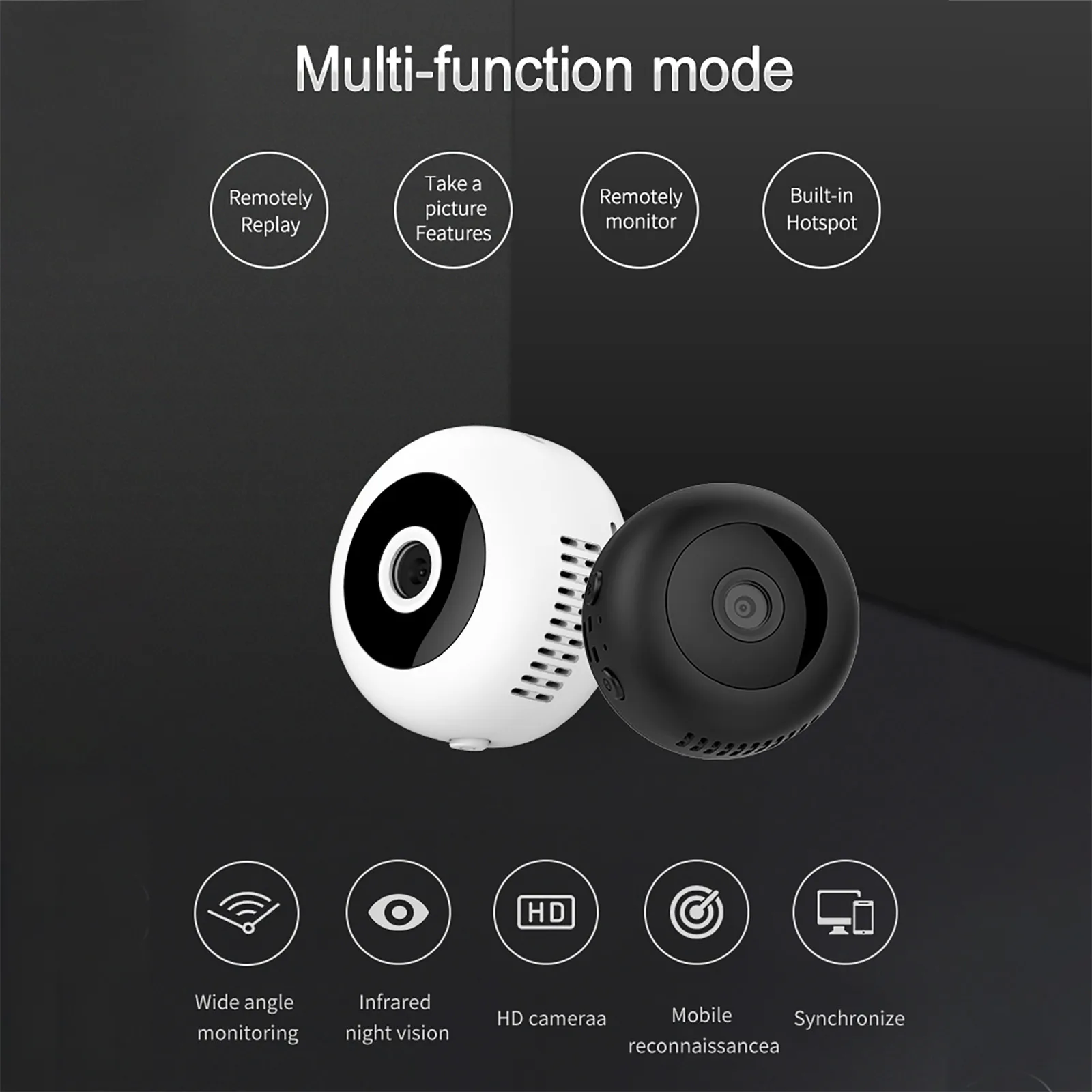 

Smart Camera Webcams Bluetooth Mini Camera Hidden Wireless HD 1080P Portable Baby Home Security Mini Camera Webcams#g3
