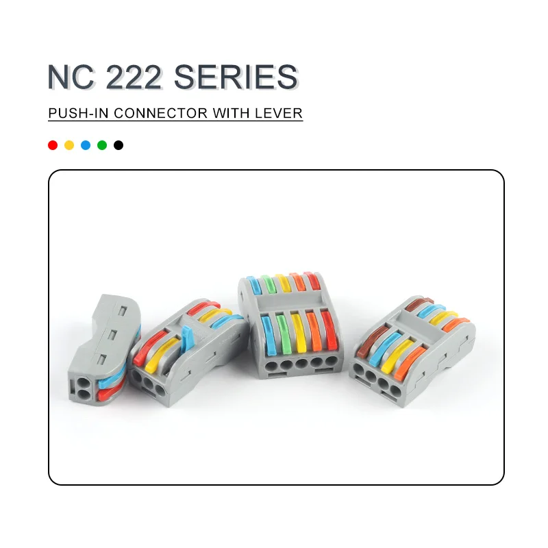 Универсальный Компактный соединитель для проводов SPL 222 2/3/4/5Pin 5 шт. Клеммная