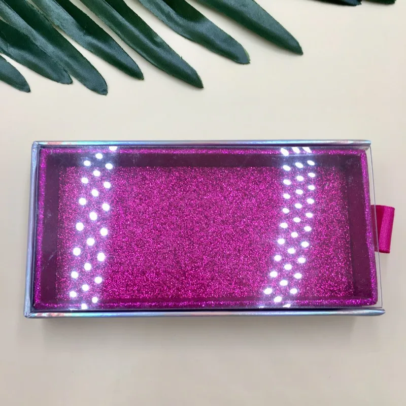 Dark Pink Новые блестящие Ресницы упаковка 10 шт/партия пустая коробка для ресниц Длинные Накладные ресницы - Цвет: Dark Pink