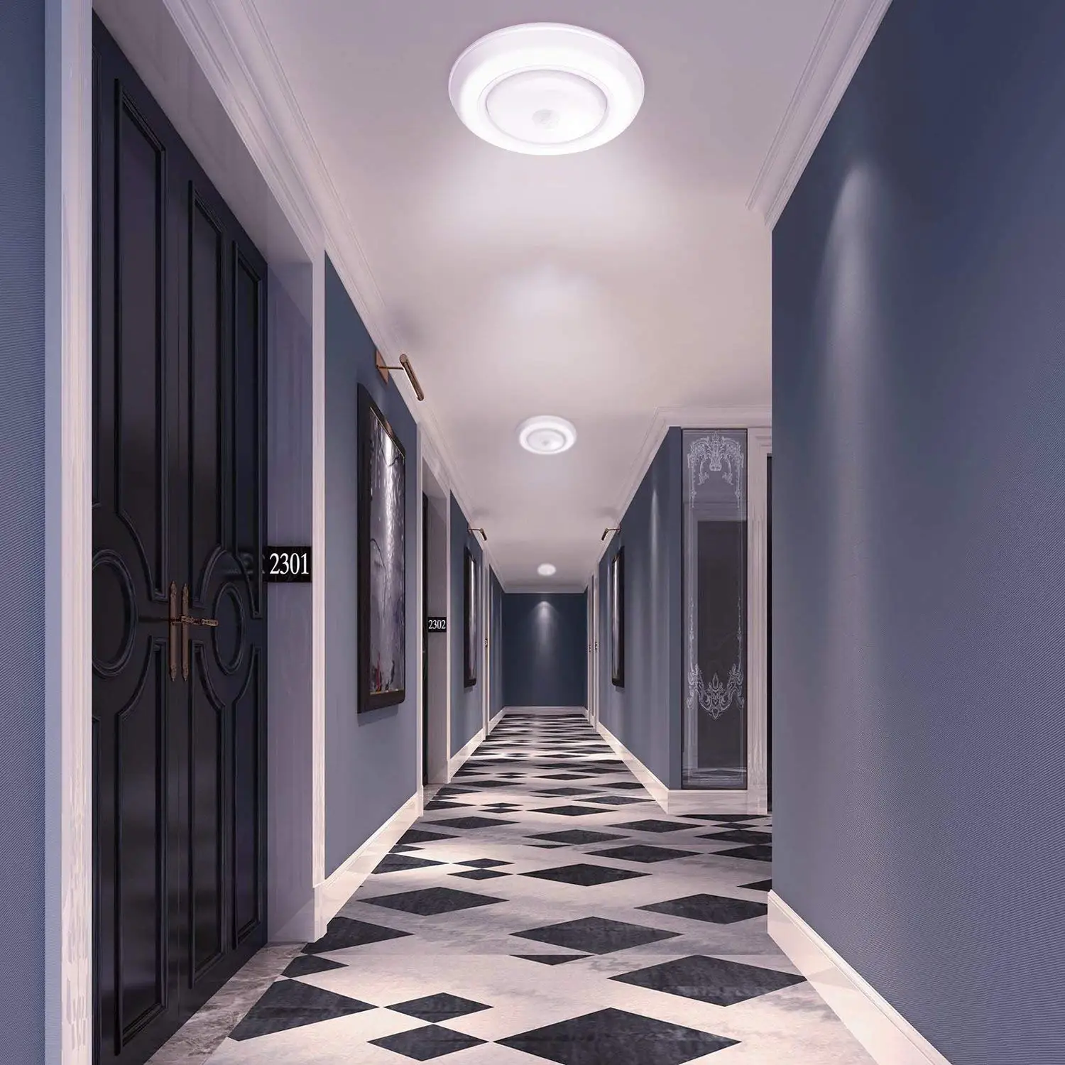 Движения сенсорная потолочный светильник на батарейках беспроводной