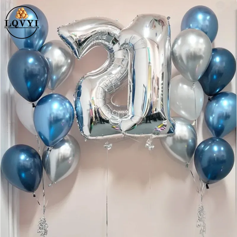 

Фольгированные воздушные шары с надписью «Happy 21th», 30/40 дюйма