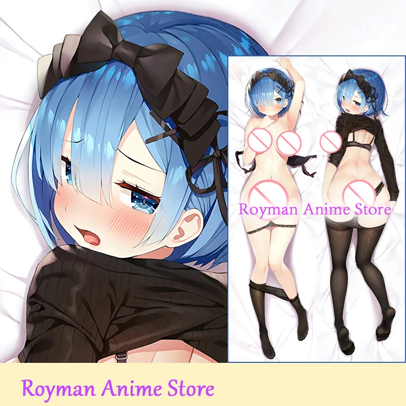 Двусторонняя наволочка Dakimakura с принтом Rem Re:Zero в натуральную величину |