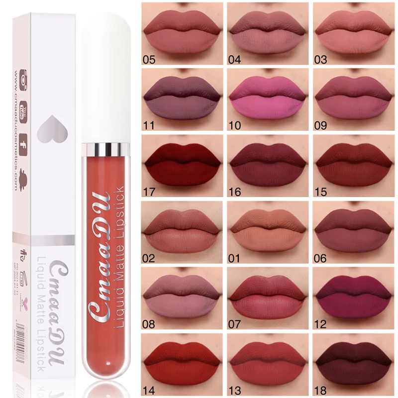 

3/1Pcs Set Matte Velvet Lip Gloss Nude Liquid Lipsticks Waterproof Long Lasting Nonstick Cup Lipgloss Makeup Sexy Lip Tint Glaze