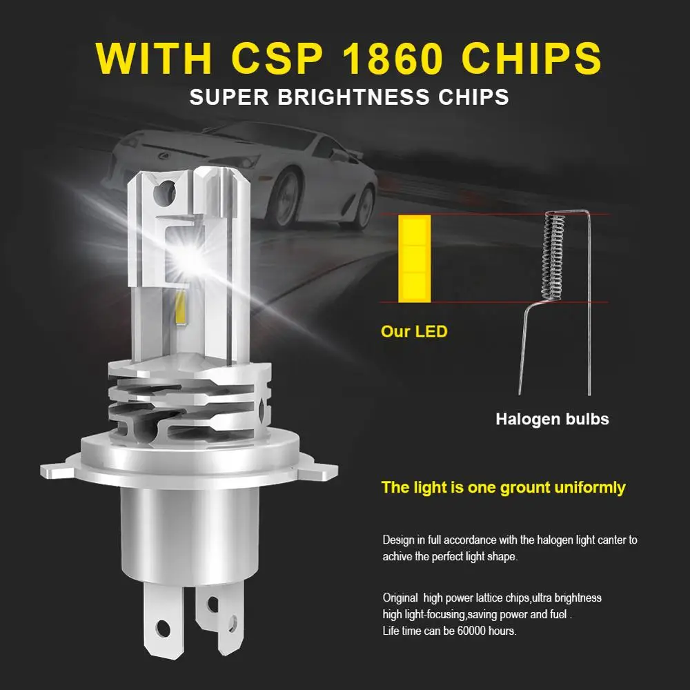 Katur 2x супер яркий H8 H11 светодиодный туман светильник H9 H10 H16JP CSP LED лампы