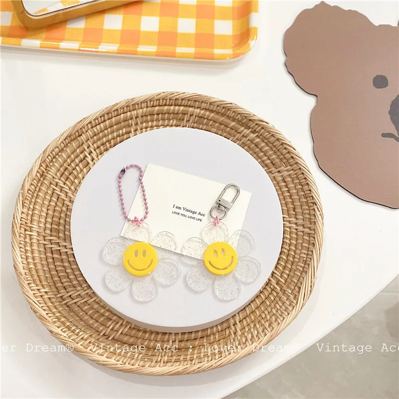 AOMU 2 шт./компл. винтажный цветной желтый акриловый прозрачный брелок в форме