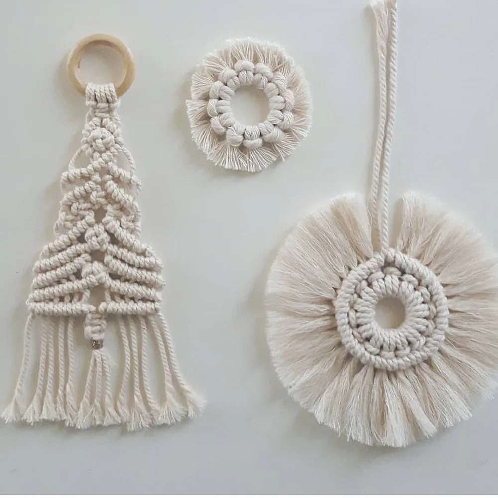 

Christmas Tree Hanging Decor Bohemian Macrame Knitted Tapestry Handmade Home Decoration Accessories