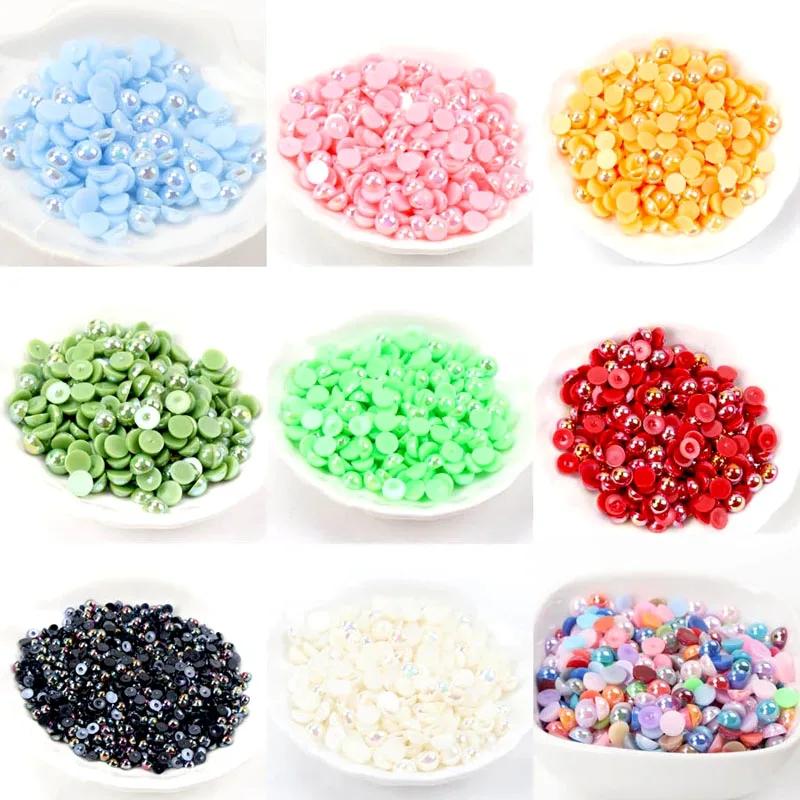 Полукруглая акриловая искусственная Фотосумка AB искусство ногтей украшение для