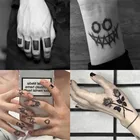 Водостойкая Временная тату-наклейка для мужчин, женщин, мужчин, для боди-макияжа, искусство на руку, руку, талию, палец, искусственная татуировка, новая Временная Мужская временная татуировка