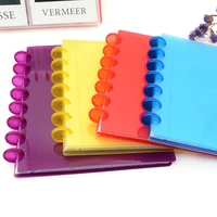 colorful fashion mushroom hole book cover a4a5 planner skin transparent cover book notebook accessories 360 degree foldable