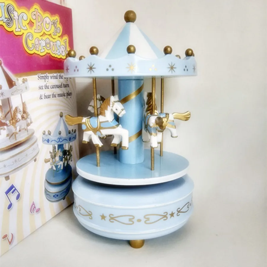 Круглые музыкальные шкатулки Merry-go-round, Геометрическая музыкальная декорация для детской комнаты, подарки унисекс, Деревянная Рождественская карусель, коробка для дома, декорация lf676