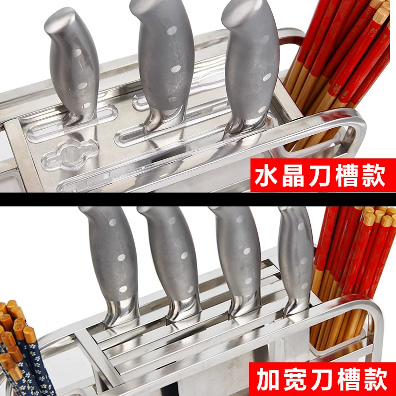 

Stainless Steel Kitchen Storage Holder Floor Type Kitchen Shelf Rack Pot Lid Cutting Board Holder Knife Tableware Organizer
