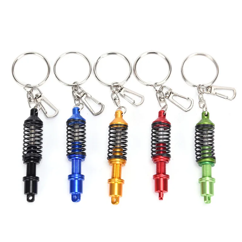 

1 PC Car Auto Coilover Spring Shock Absorber For Car Suspension Keychain Key Chains Ring Keyrings 11.5*1.5 CM
