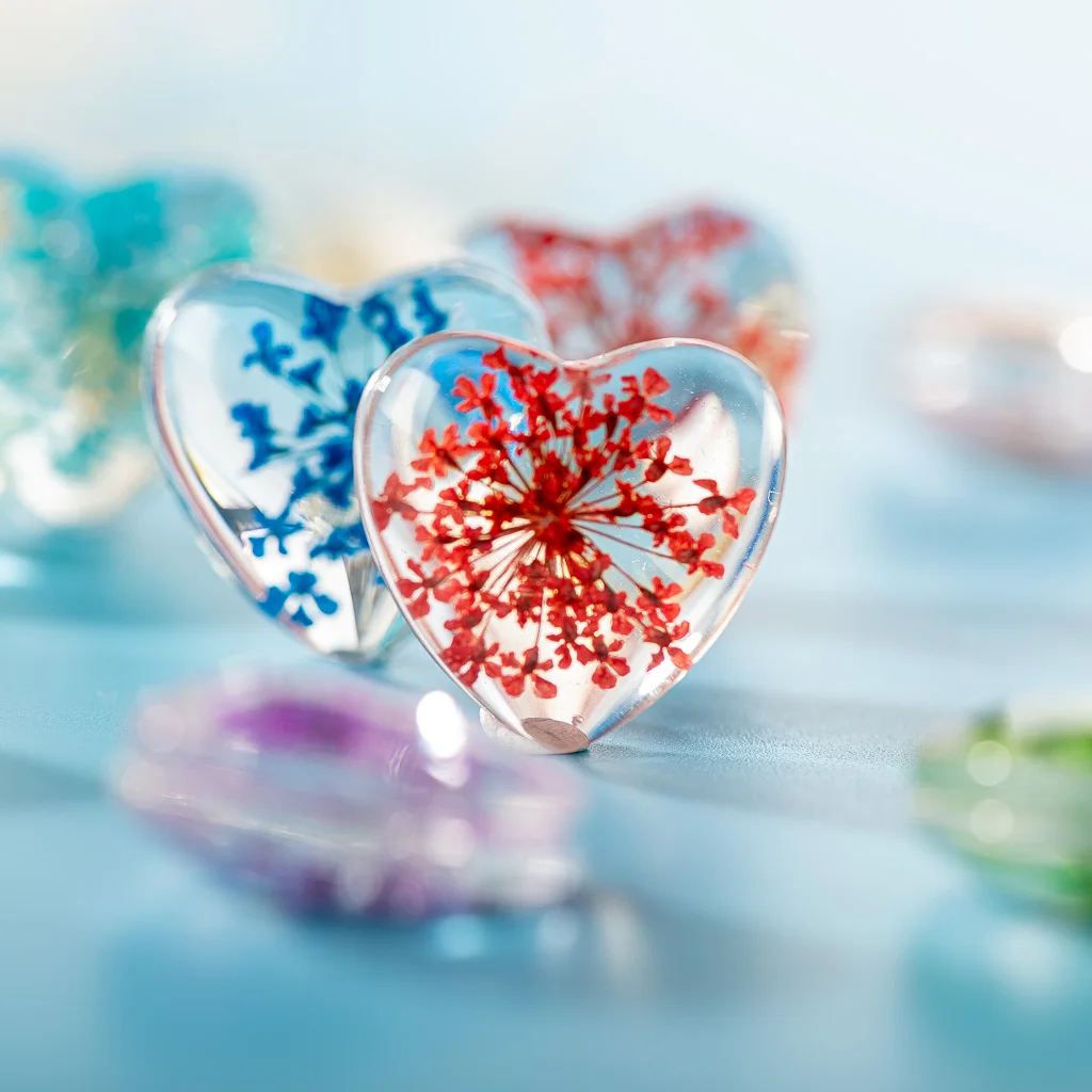 20 #5 шт без крючка в форме Харт настоящие сухие цветы со стеклянной бусиной оптом